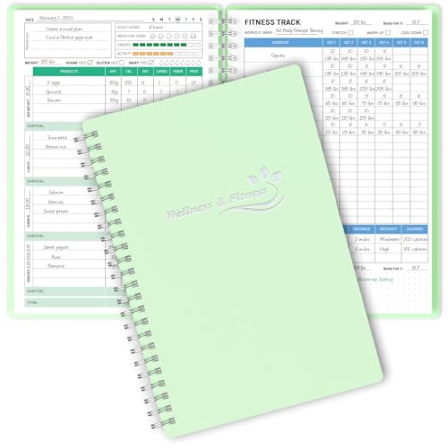 Health Wellness Journal Weight Loss - Wellness Planner and Fitness Log -