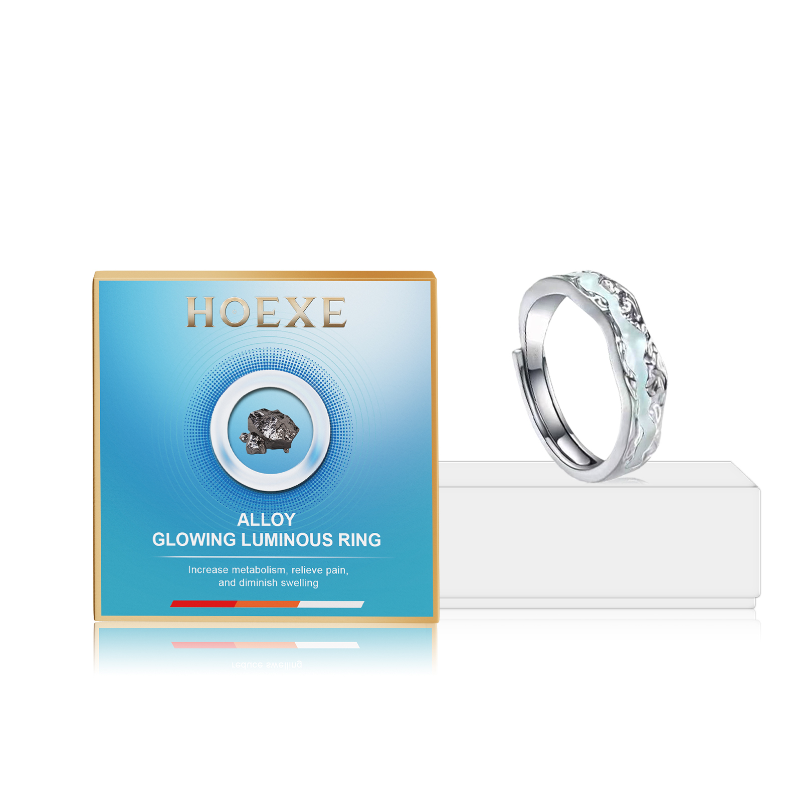 Wellness Health. Ring - Hoexe Silver Luminous Ring for Men