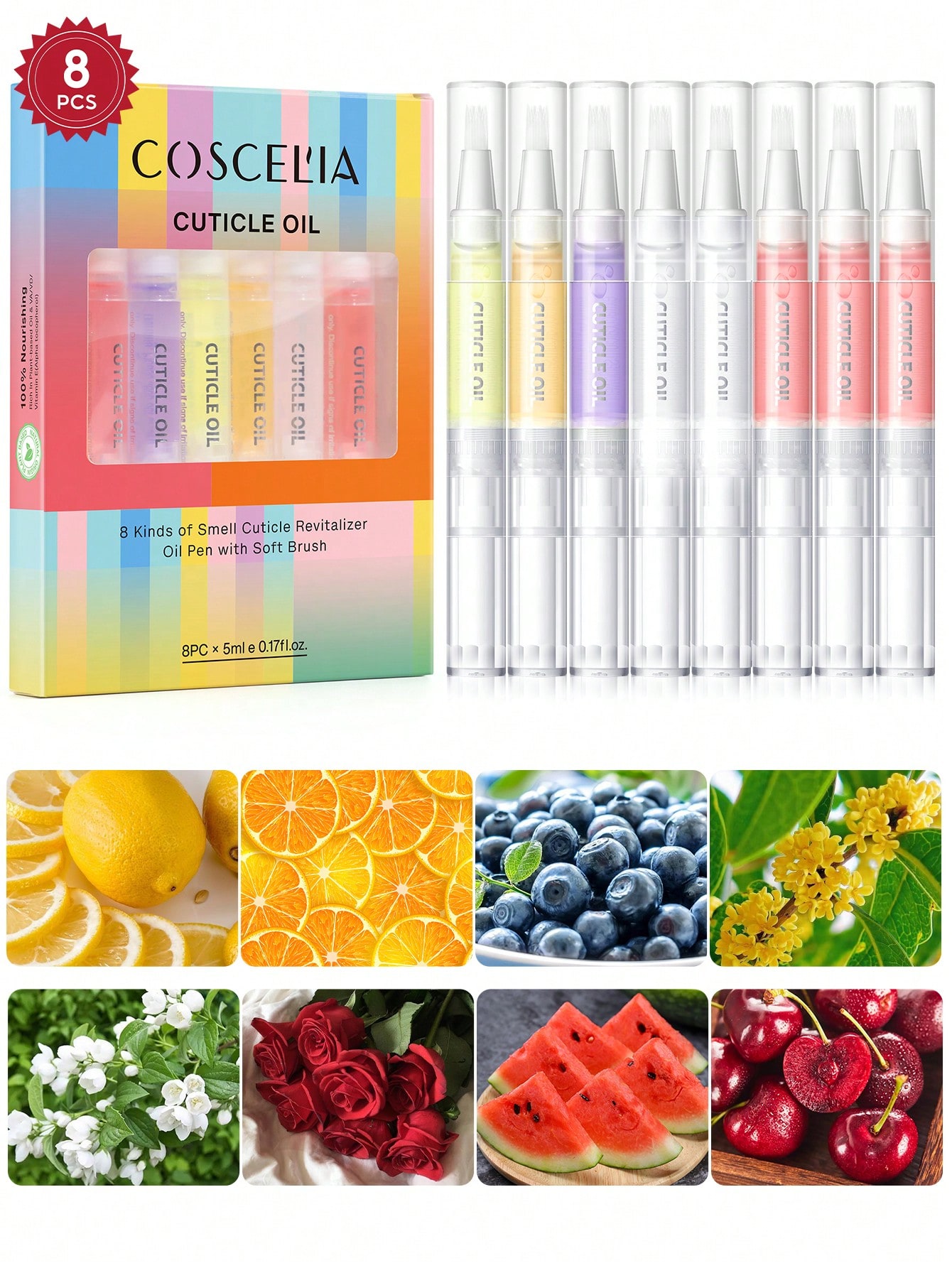 Health & Wellness Expo 2025 - coscelia 1/4/5/8/16PCS 5ML Nail Cuticle Oil