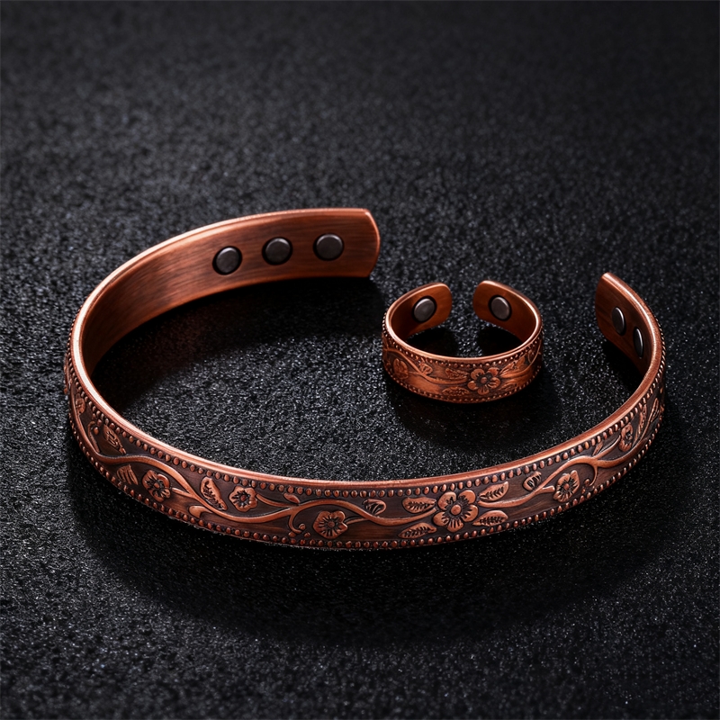 Wellness Health. Ring - Magnetic Copper Therapy Bracelet Cuff and