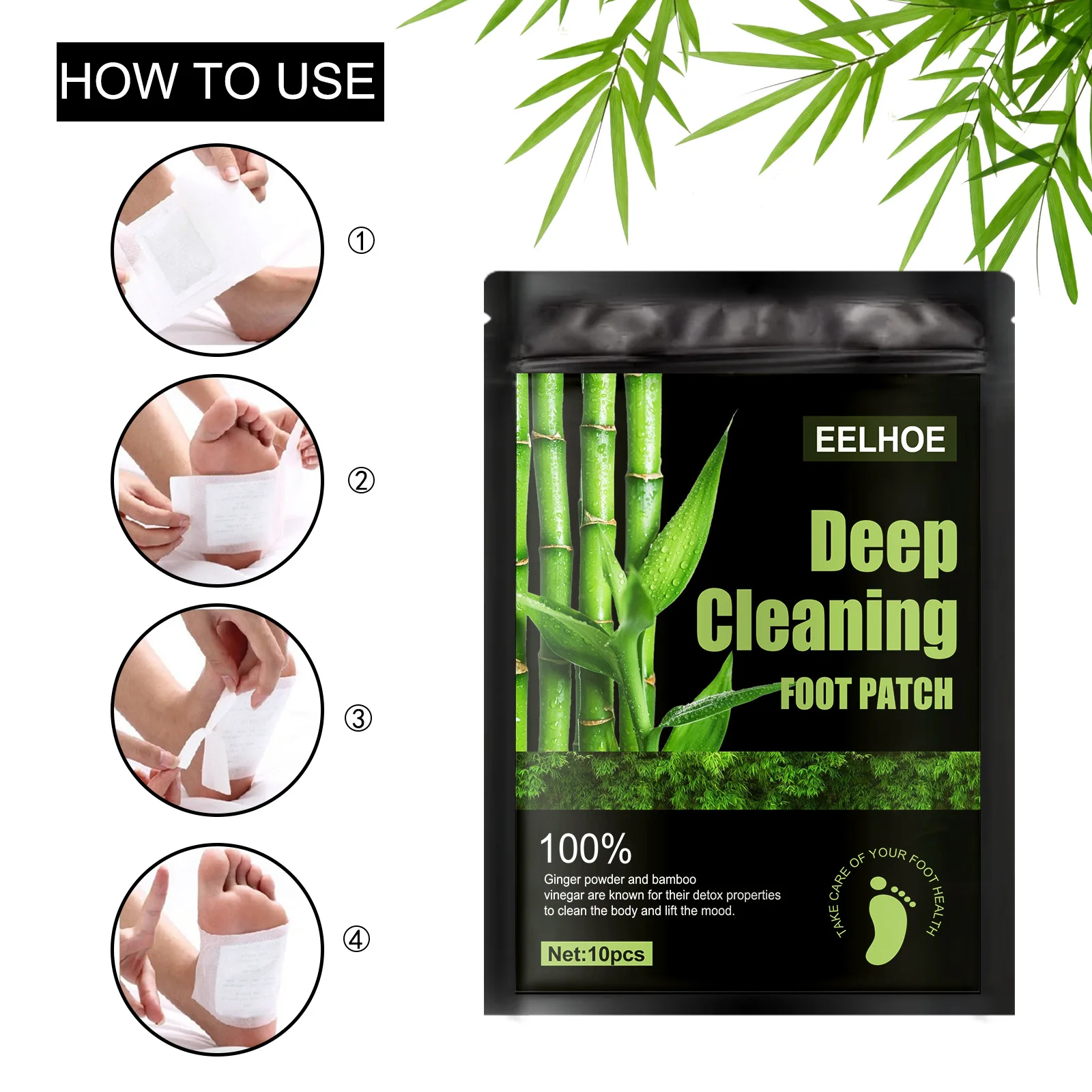 EELHOE Natural Wormwood Bamboo - Detox Foot Patch recensie en prijs