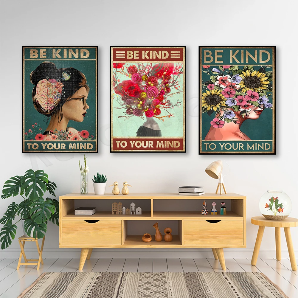 Treat your mind well: Women's  - Health Wellness Poster recensie en prijs