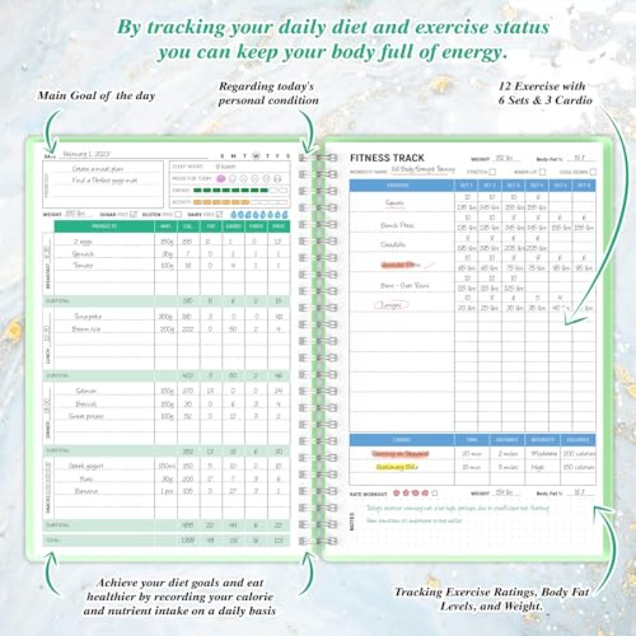 Wellness Planner and Fitness L - Health Wellness Journal Weight Loss recensie en prijs
