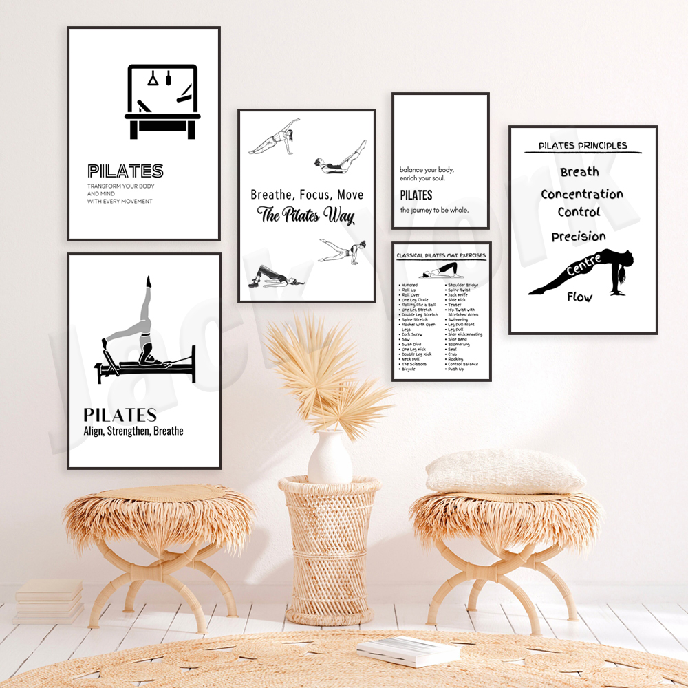 Pilates poses, pilates princip - Health Wellness Poster recensie en prijs