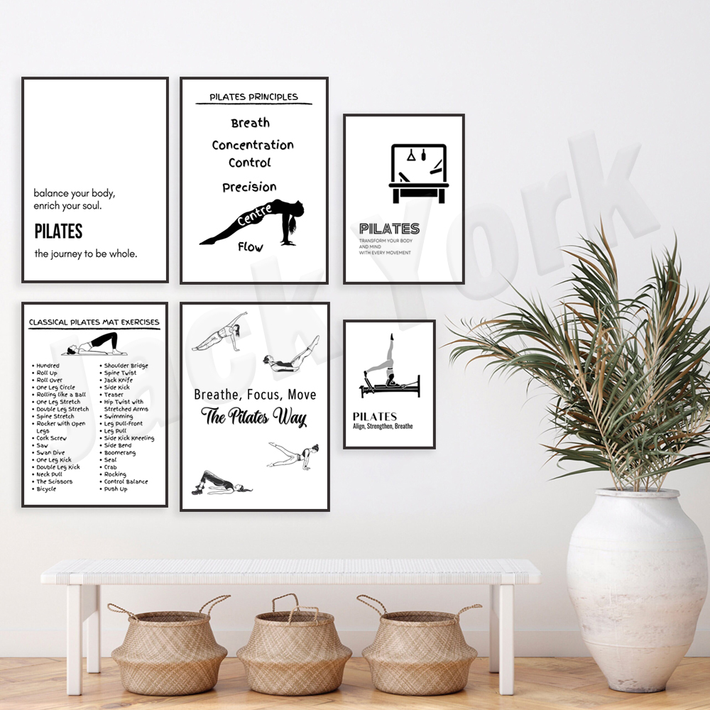 Pilates poses, pilates princip - Health Wellness Poster recensie en prijs