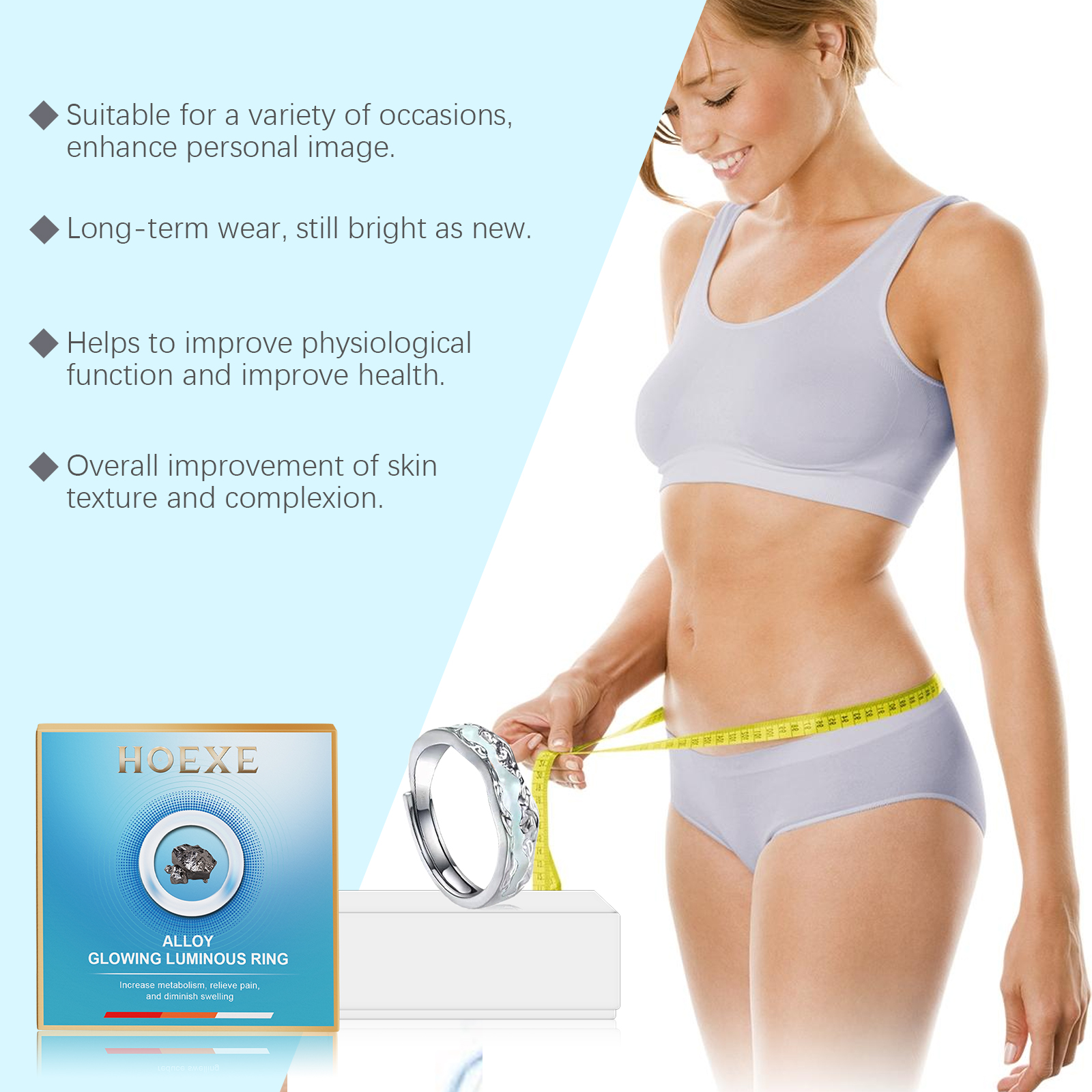 Hoexe Silver Luminous Ring for - Wellness Health. Ring recensie en prijs