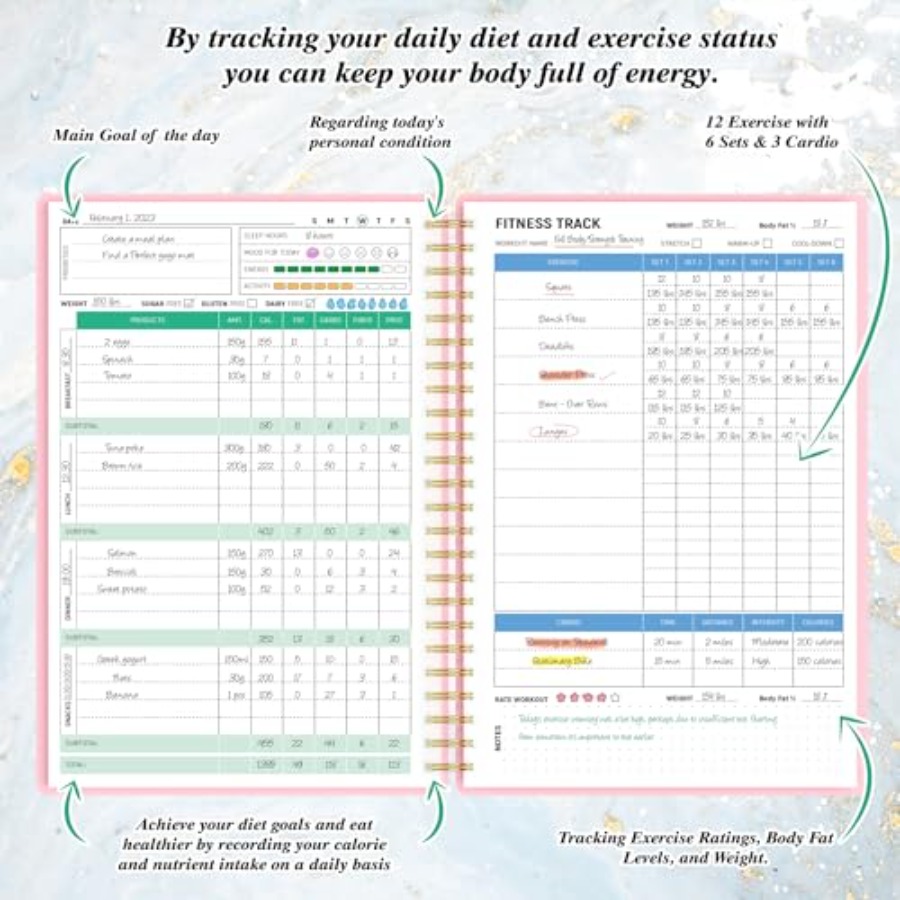Wellness Planner and Fitness L - Health Wellness Journal Weight Loss recensie en prijs