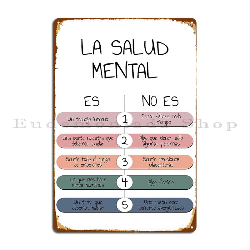 La Salud Mental Health Print M - Health Wellness Poster recensie en prijs