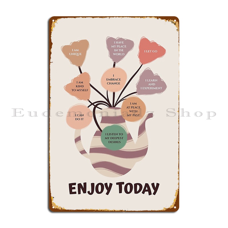 Positive Affirmation Floral Ar - Health Wellness Poster recensie en prijs