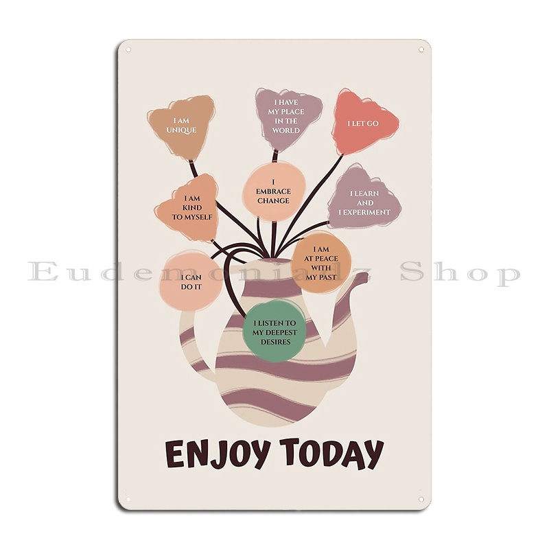 Positive Affirmation Floral Ar - Health Wellness Poster recensie en prijs